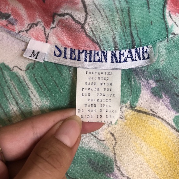 Vintage Floral Button Up Pocket Short Sleeve Shirt - Picture 5 of 5